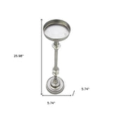 Brushed Silver Finish Drink Size Accent Table - Homeroots - Flyclothing LLC