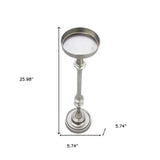 Brushed Silver Finish Drink Size Accent Table - Homeroots - Flyclothing LLC