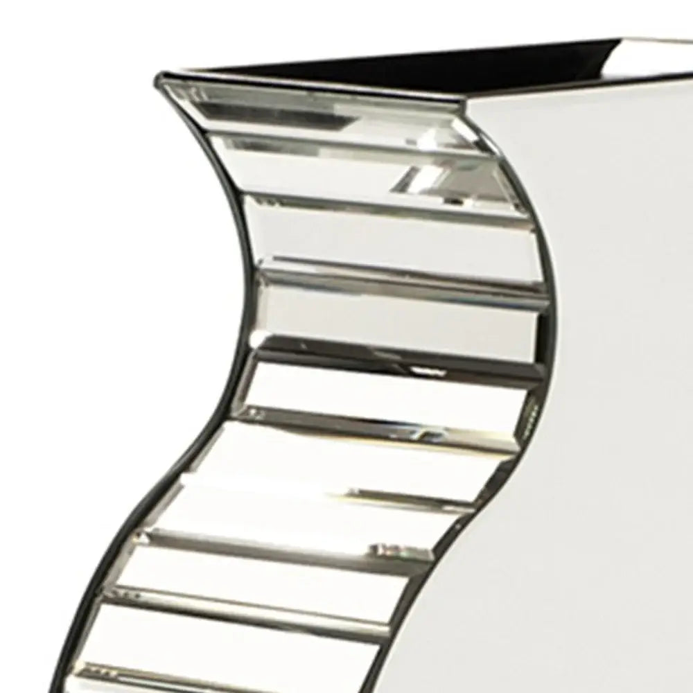 Curvy Art Deco Style Mirrored Vase - Homeroots - Flyclothing LLC