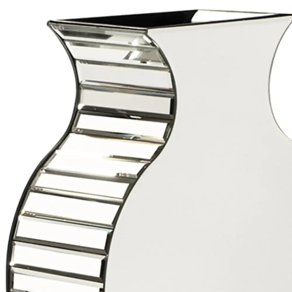 Curvy Art Deco Style Mirrored Vase - Homeroots - Flyclothing LLC