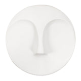 10" White Ceramic Face Round Wall Decor - Homeroots - Flyclothing LLC