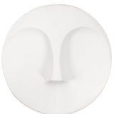 10" White Ceramic Face Round Wall Decor - Homeroots - Flyclothing LLC