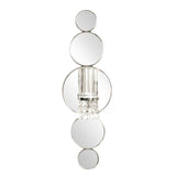 Silver and Clear Modern Bling Mirrored Wall Sconce - Homeroots