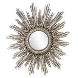 Oval Antiqued Silver Leaf Finish Mirror - Homeroots