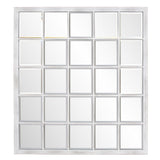 Rectangular Whitewash Window Pane Tile Mirror - Homeroots