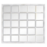 Rectangular Whitewash Window Pane Tile Mirror - Homeroots