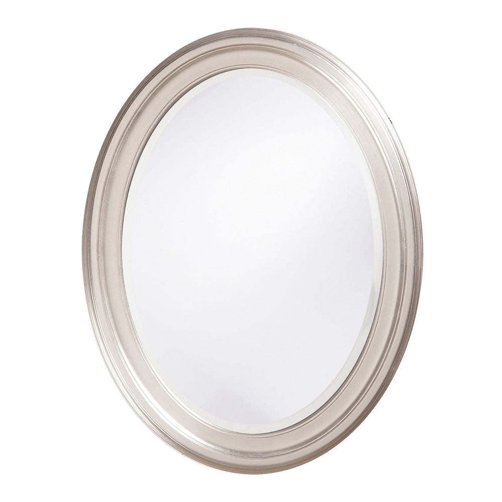 33" Silver Oval Framed Accent Mirror - Homeroots - Flyclothing LLC