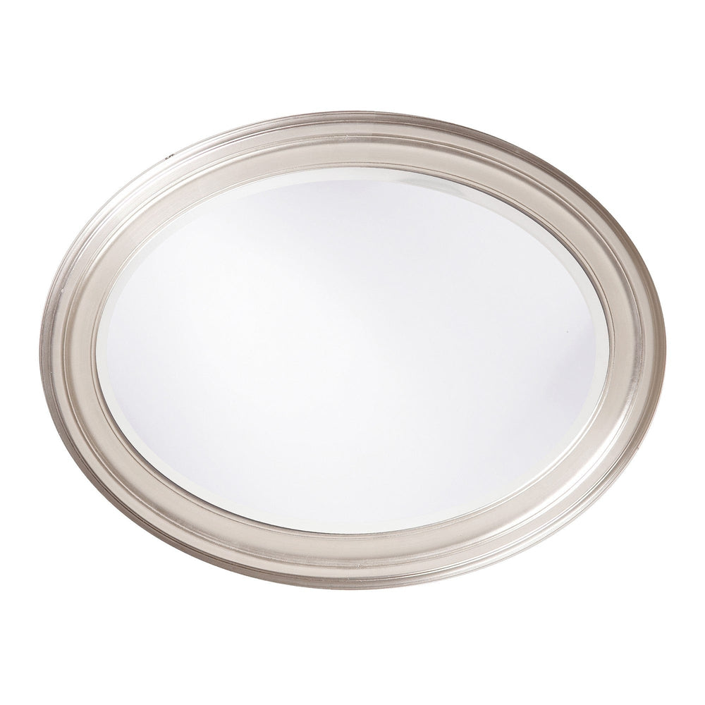 33" Silver Oval Framed Accent Mirror - Homeroots - Flyclothing LLC