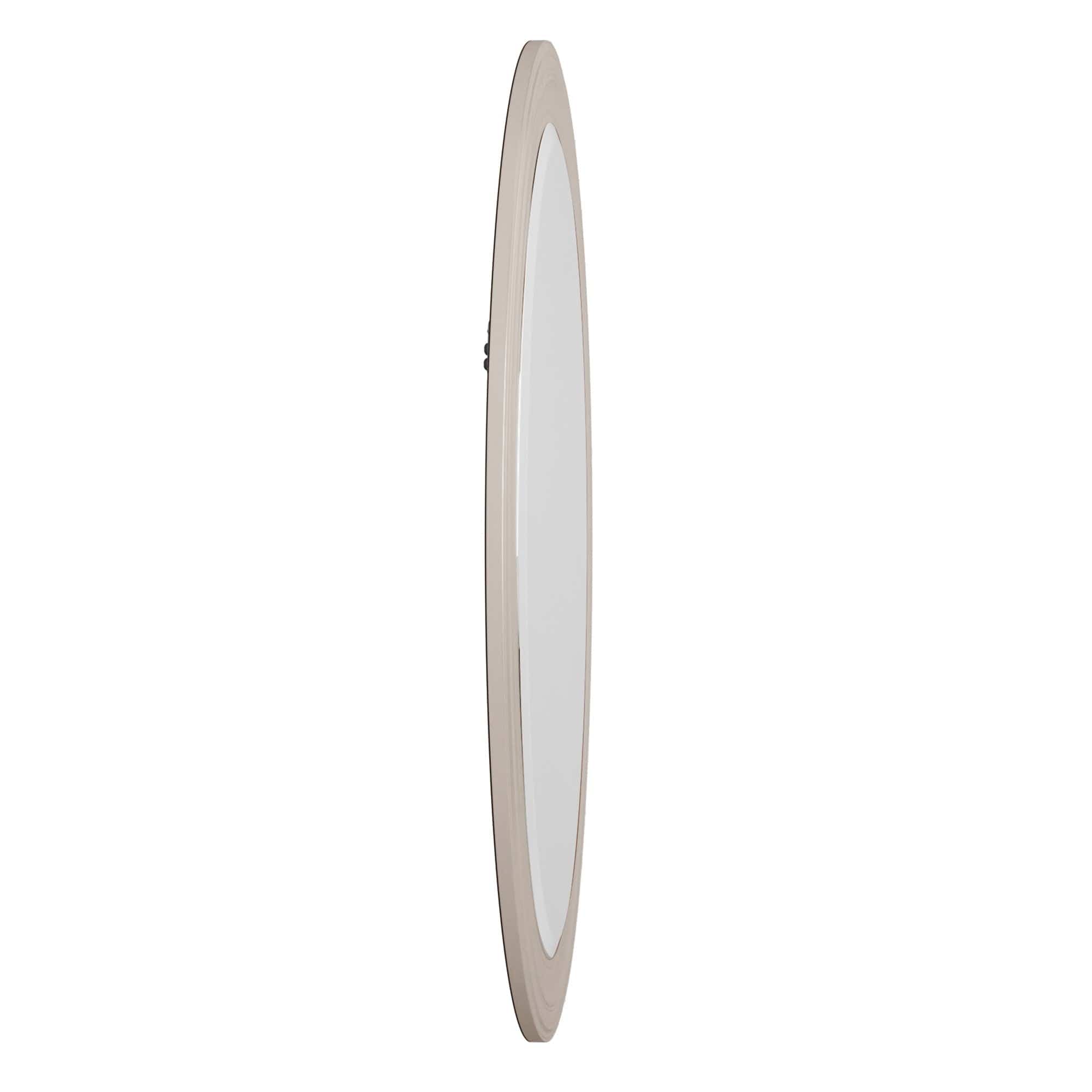 33" Silver Oval Framed Accent Mirror - Homeroots - Flyclothing LLC