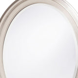 33" Silver Oval Framed Accent Mirror - Homeroots - Flyclothing LLC
