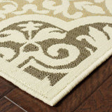 Gray and Ivory Moroccan Indoor Outdoor Area Rug - Homeroots - Flyclothing LLC