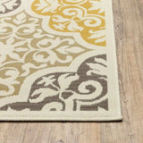Gray and Ivory Moroccan Indoor Outdoor Area Rug - Homeroots - Flyclothing LLC