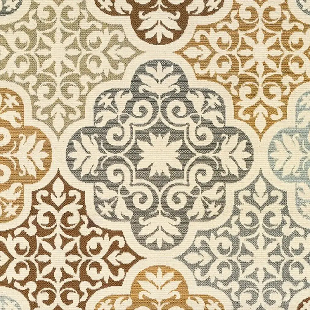 Gray and Ivory Moroccan Indoor Outdoor Area Rug - Homeroots - Flyclothing LLC