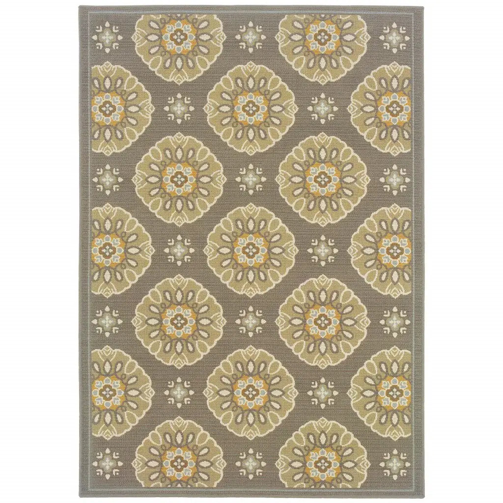 Gray Moroccan Indoor Outdoor Area Rug - Homeroots - Flyclothing LLC