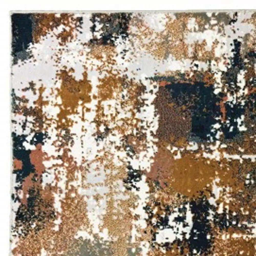 5' X 8' Ivory Gray Abstract Sectors Indoor Area Rug - Homeroots - Flyclothing LLC