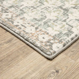 9' X 12' Ivory Grey Distresed Oversize Medallion Indoor Area Rug - Homeroots - Flyclothing LLC
