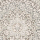 9' X 12' Ivory Grey Distresed Oversize Medallion Indoor Area Rug - Homeroots - Flyclothing LLC