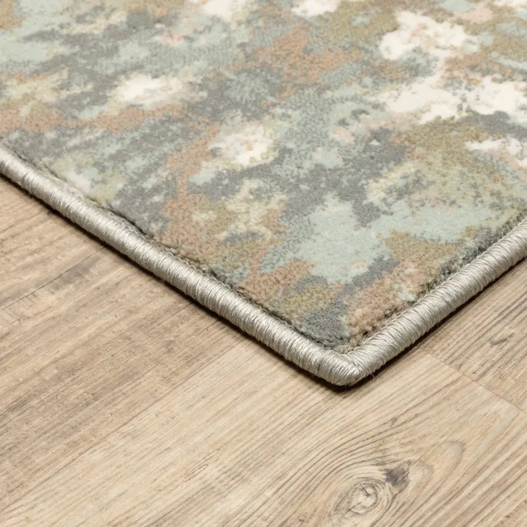 9' X 12' Ivory Gray Abstract Ikat Indoor Area Rug - Homeroots - Flyclothing LLC