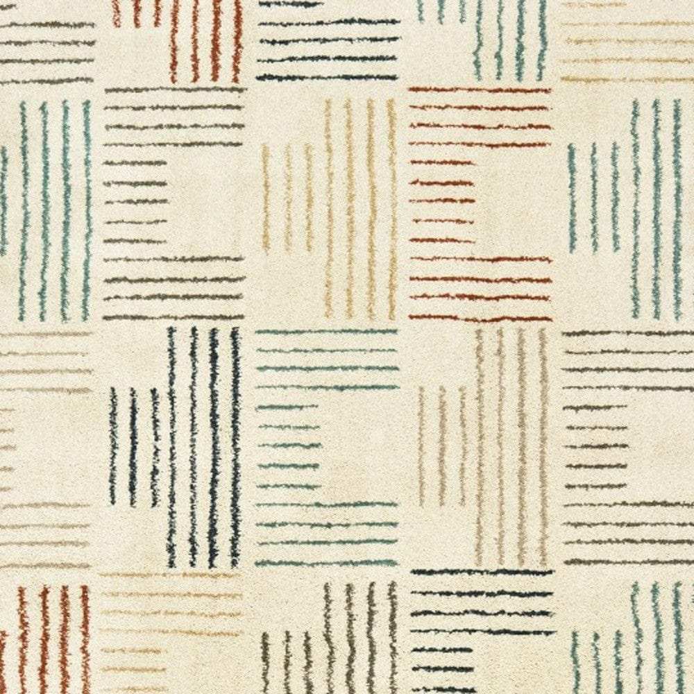 2' X 3' Ivory Multi Neutral Tone Scratch Indoor Accent Rug - Homeroots - Flyclothing LLC