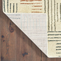 8' Ivory Multi Neutral Tone Scratch Indoor Runner Rug - Homeroots