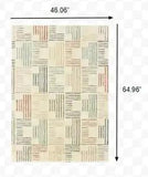 3' X 6' Ivory Multi Neutral Tone Scratch Indoor Area Rug - Homeroots