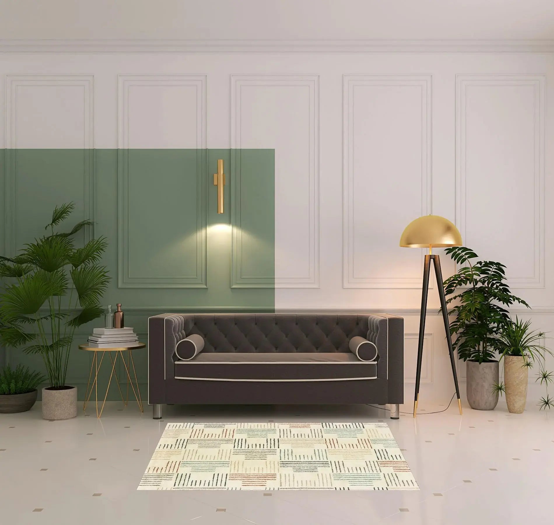 3' X 6' Ivory Multi Neutral Tone Scratch Indoor Area Rug - Homeroots - Flyclothing LLC