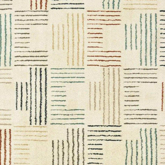 6' X 9' Ivory Multi Neutral Tone Scratch Indoor Area Rug - Homeroots - Flyclothing LLC