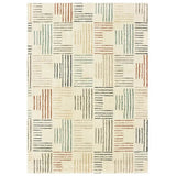 9' X 12' Ivory Multi Neutral Tone Scratch Indoor Area Rug - Homeroots