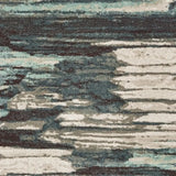 2' X 3' Ivory Blue Gray Abstract Layers Indoor Accent Rug - Homeroots - Flyclothing LLC