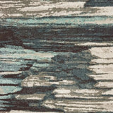 2' X 3' Ivory Blue Gray Abstract Layers Indoor Accent Rug - Homeroots - Flyclothing LLC