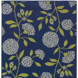Blue and Green Floral Indoor Outdoor Area Rug - Homeroots