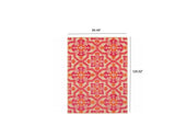 8' X 11' Pink and Orange Moroccan Indoor Outdoor Area Rug - Homeroots - Flyclothing LLC