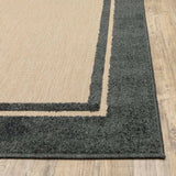2' X 8' Beige and Black Indoor Outdoor Area Rug - Homeroots - Flyclothing LLC