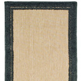 2' X 8' Beige and Black Indoor Outdoor Area Rug - Homeroots
