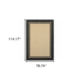 Beige and Black Indoor Outdoor Area Rug - Homeroots - Flyclothing LLC