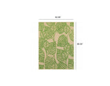 Green Floral Indoor Outdoor Area Rug - Homeroots