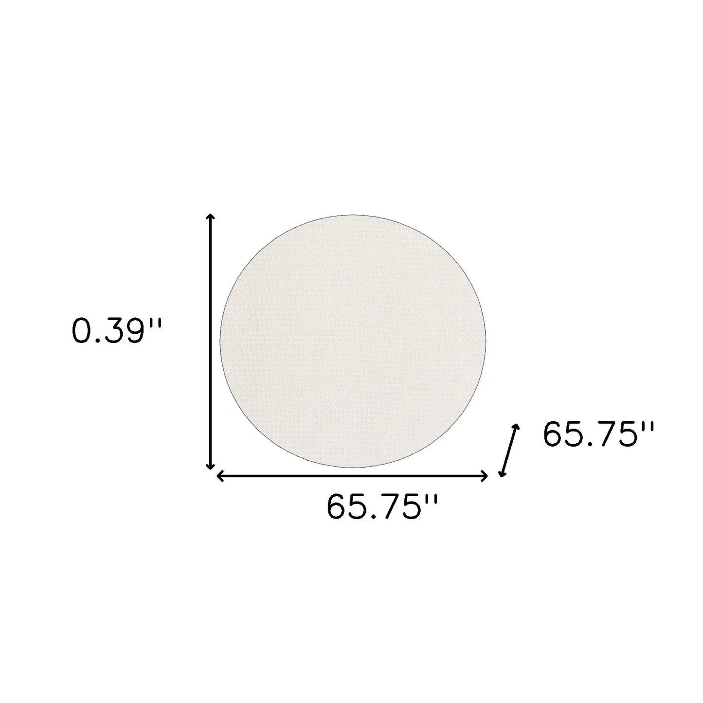 6" Round Beige Non Sip Rug Pad - Homeroots - Flyclothing LLC