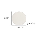 6" Round Beige Non Sip Rug Pad - Homeroots - Flyclothing LLC