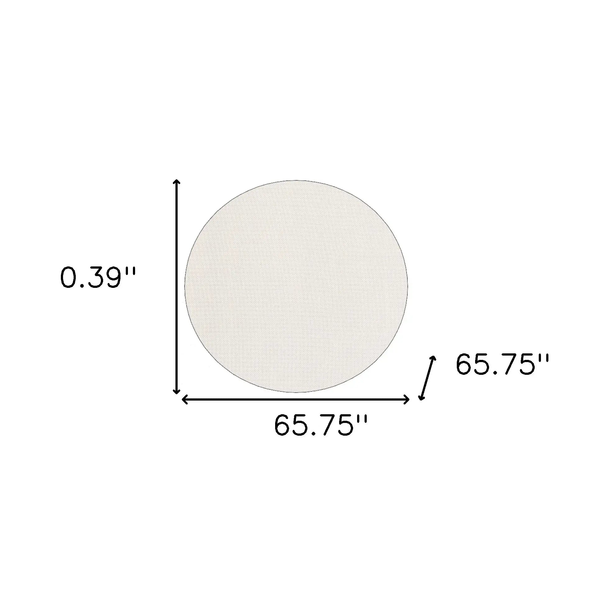 6" Round Beige Non Sip Rug Pad - Homeroots - Flyclothing LLC