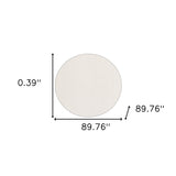 8" Round Beige Non Slip Rug Pad - Homeroots - Flyclothing LLC