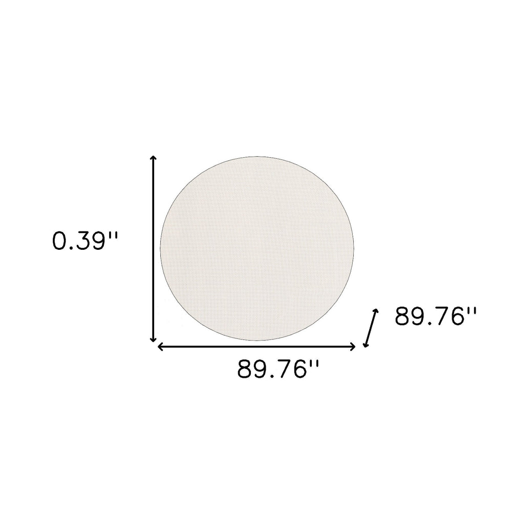 8" Round Beige Non Slip Rug Pad - Homeroots - Flyclothing LLC