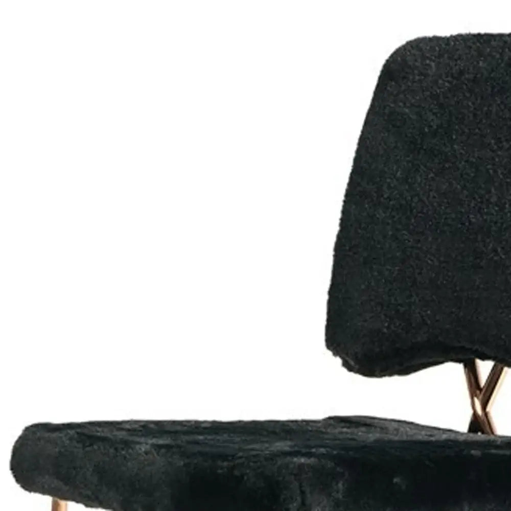 Set Of 2 Gold Black Fabric Solid Back Dining Chairs - Homeroots - Flyclothing LLC