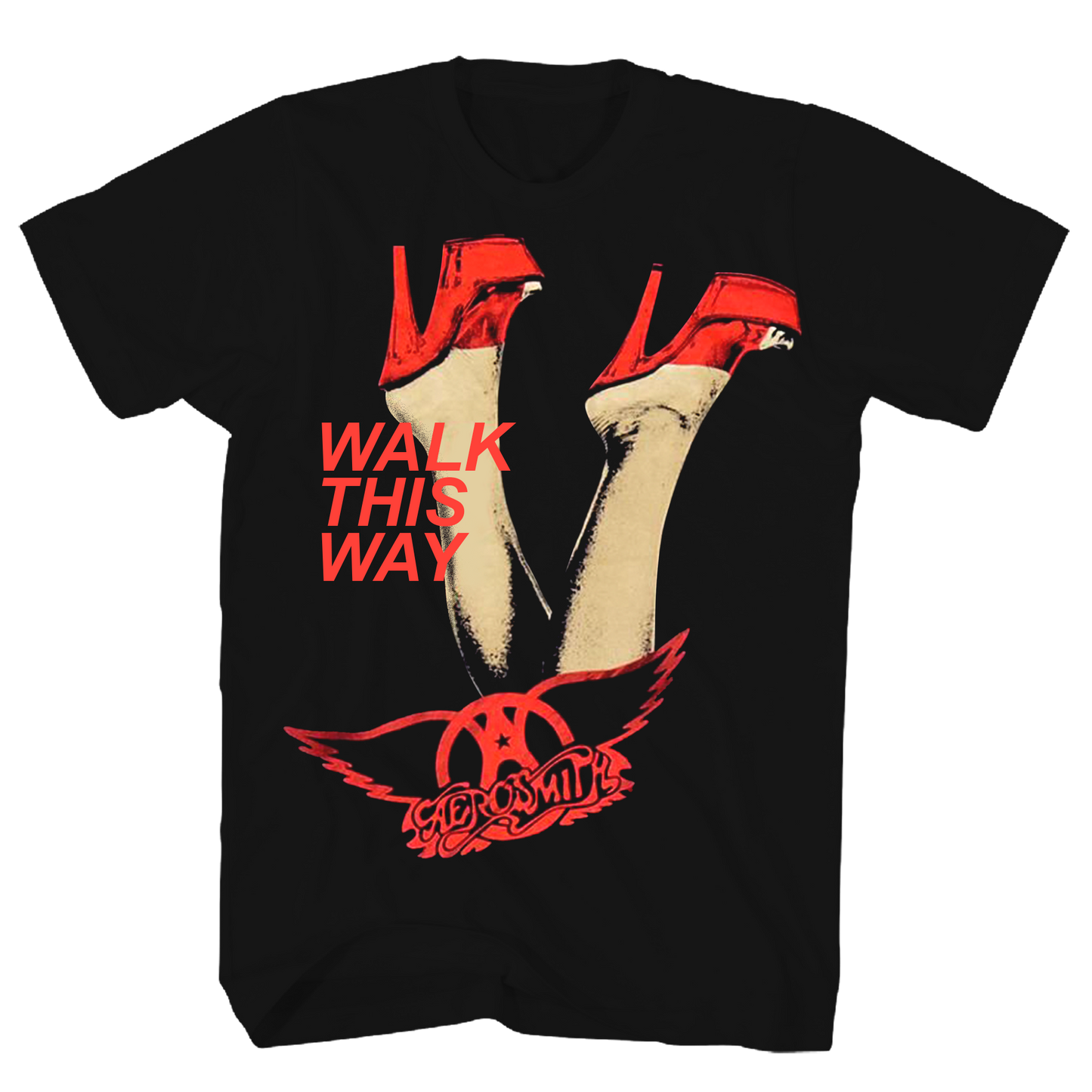 AEROSMITH WALK THIS WAY BLACK TEE