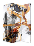 Contemporary Abstract Art  Three Panel Room Divider Screen - Homeroots