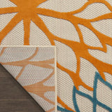 4' X 6' Green And Ivory Floral Indoor Outdoor Area Rug - Homeroots - Flyclothing LLC