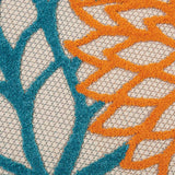 4' Round Ivory And Blue Round Floral Indoor Outdoor Area Rug - Homeroots - Flyclothing LLC