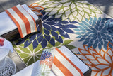 5' X 8' Ivory And Blue Indoor Outdoor Area Rug - Homeroots - Flyclothing LLC