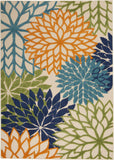 5' X 8' Ivory And Blue Indoor Outdoor Area Rug - Homeroots - Flyclothing LLC