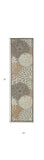 6' Runner Gray and Ivory Floral Indoor Outdoor Area Rug - Homeroots