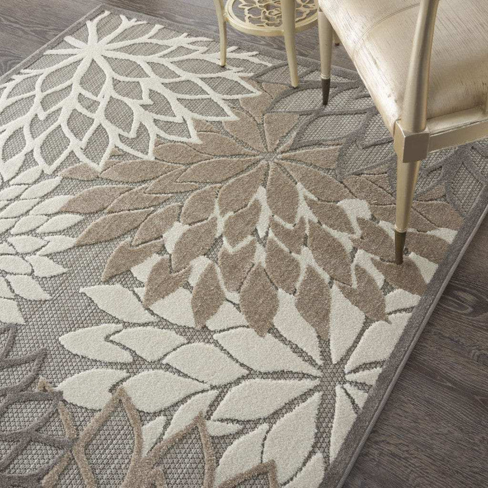 5' X 8' Gray And Ivory Indoor Outdoor Area Rug - Homeroots - Flyclothing LLC